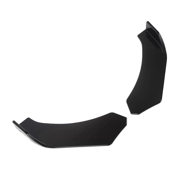 Universal Front Bumper Lip Gloss Svart 57cm Vänster Höger Splitters Winglets