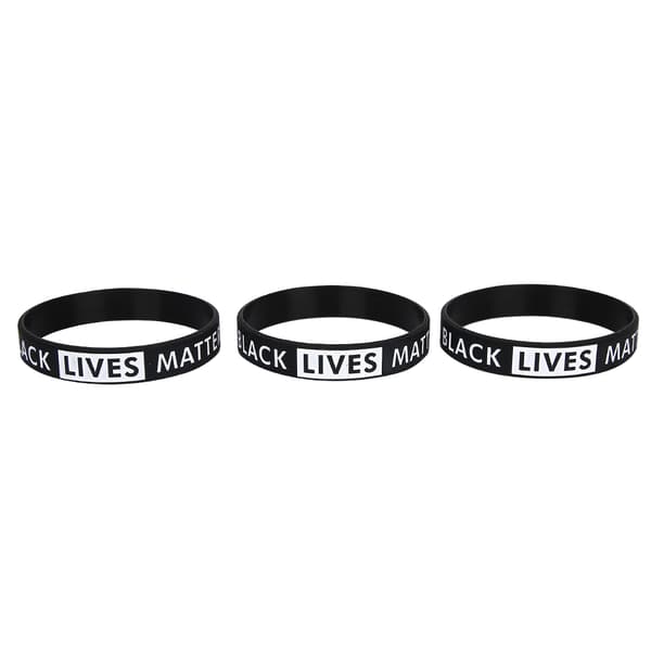 Black Lives Matter Silikon Gravert Motiverende Armbånd Inspirerende Tilbehør