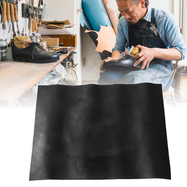 Slidstærk anti-slip skosål til kvinder og mænd - 38,7 cm x 53,5 cm x 2 mm (sort)