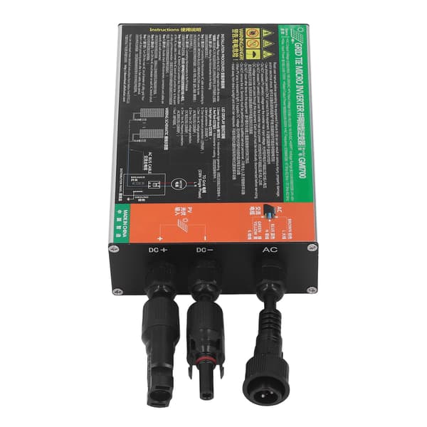 Solar Micro Inverter Grid Tie MPPT Ren Sinusvåg 120V AC 700W Kontroll