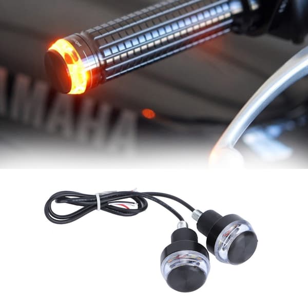 Universal 12V Motorcykel Styre LED Blinkers Ljus Ändplugg