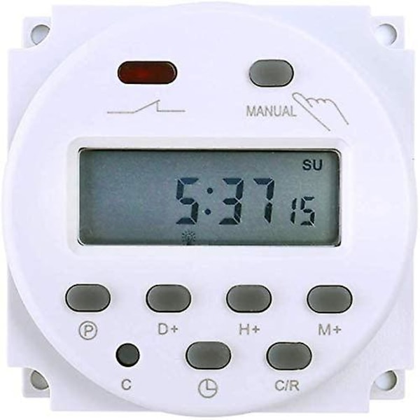 Elektronisk timer Dc12v 16a 28 Programmer Programmerbar LCD-skærm