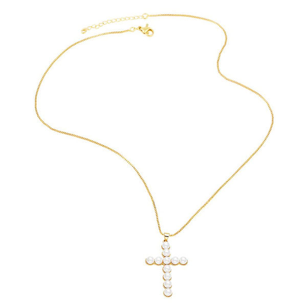 Kaulakoru Vintage Zircon Cross Muotikorut Ac9148 B