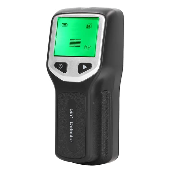 5 in 1 Stud Finder Wall Scanner - Trä, AC Wire Detection - HD LCD Display - Silver