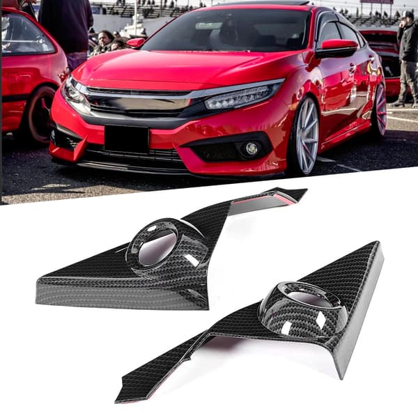 2st A-stolpe högtalarlist kåpa kolfiberstil dekoration passar Honda Civic 10:e 16-19