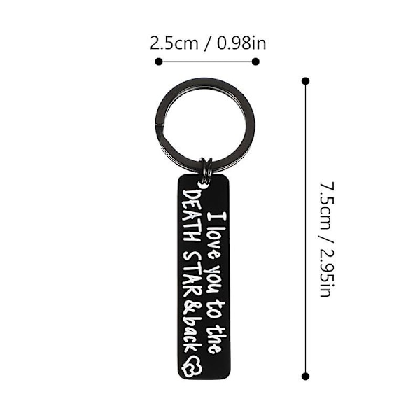 2 stk Valentinsnøglering Stocking Stuffer Romantisk par nøglering Fødselsdagsgave