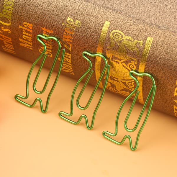 Green Penguin Clip Bokmärken - Set med 20 - Skolmaterial
