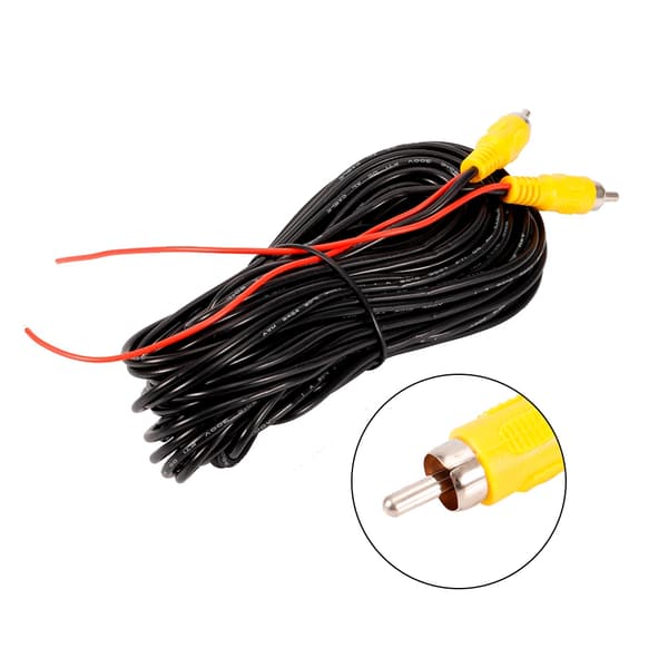 15m RCA Han til Han AV Audio Video Kabel til Bil Bakkamera DVD CD Afspiller TV Boks