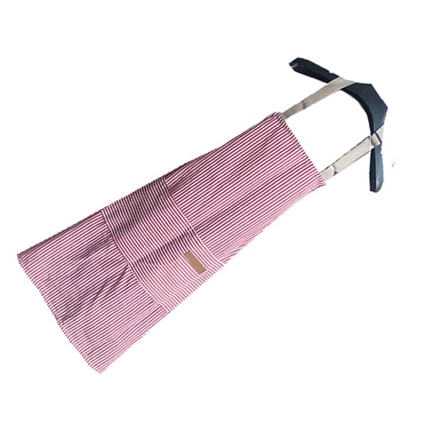 Justerbart Förkläde med 2 Fickor för Män Kvinnor Röda Ränder 2-pack