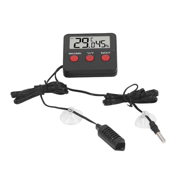 Mini Digital Hygrometer Termometer med 2 Prober til Inkubator Temperatur Fugtighedsmonitor