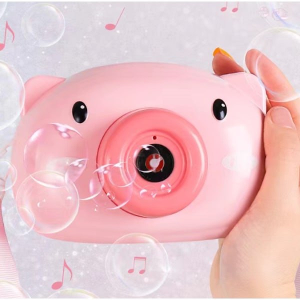 Bubble Pig Camera Elektrisk barnleksak (rosa färg, stor låda),