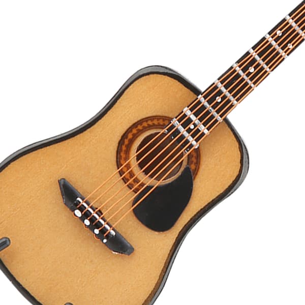 Mini-guitarmodel i træ til hjemmet - 10 cm