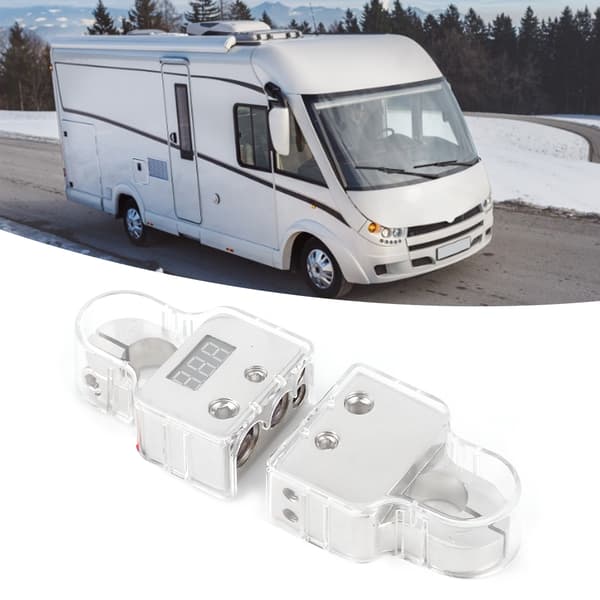 0 4 8 AWG Batterikontakter med Voltmeter Bil RV Marinbåtklämma