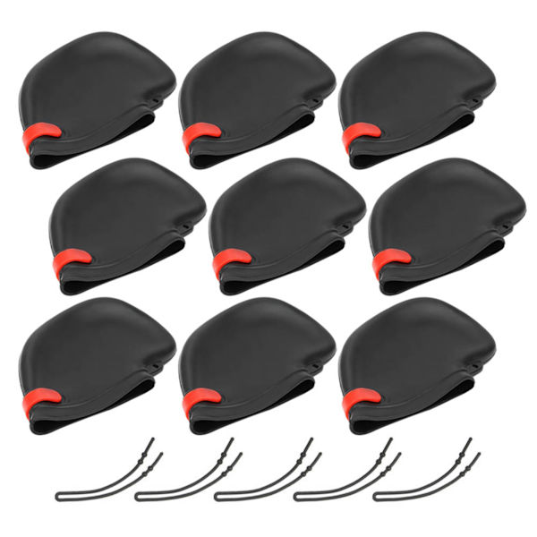 9-pack Premium PVC Golf Iron Head Covers Putter Club Protector Set