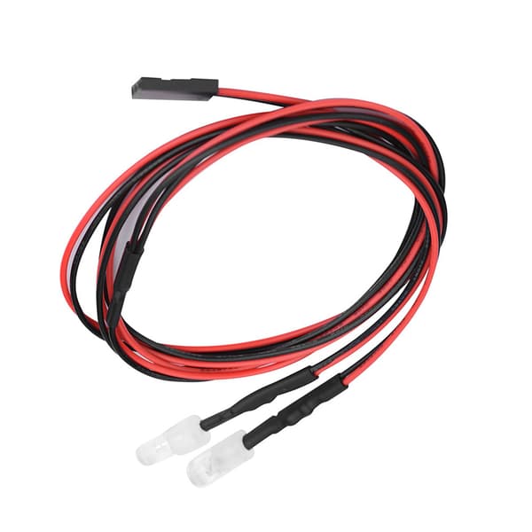 LED-forlygter til 1/10 model Driftbil - 2 stk., 5mm, hvidt lys