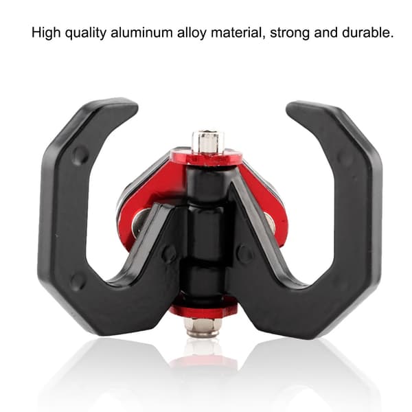 Universal Motorcykel Bagage Taske Modificeret Aluminium Legering Hænger Krog Holder Sort/Rød