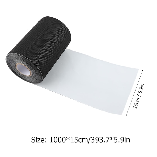 15x1000cm Itsekiinnittyvä Musta Teippi Keinonurmen ja Tekonurmen Liittämiseen