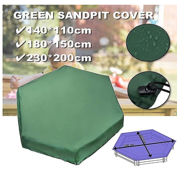 Kuusikulmainen bunkkerin cover, vihreä, 230 * 200 * 20 cm