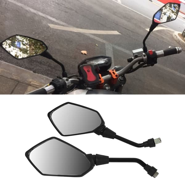 Universal 8mm Sort Motorcykel Spejl Modifikationstilbehør