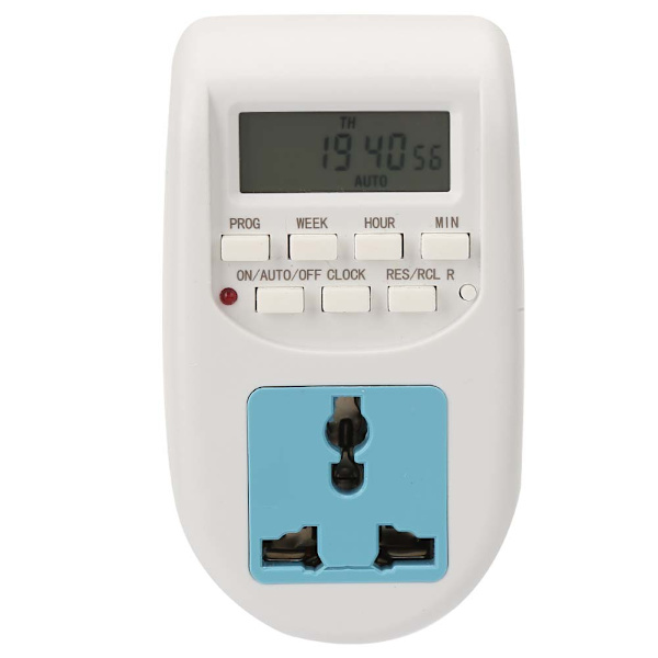Digital Display EU-kontakt Programmerbar Energisparande Uttag Timer 220V