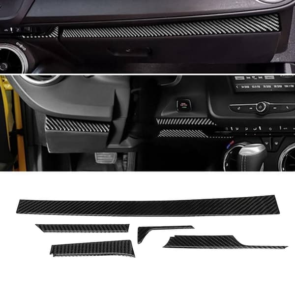 Karbonfiber midtkonsoll trimpanel venstrerattet for Chevrolet Camaro 2017 2019