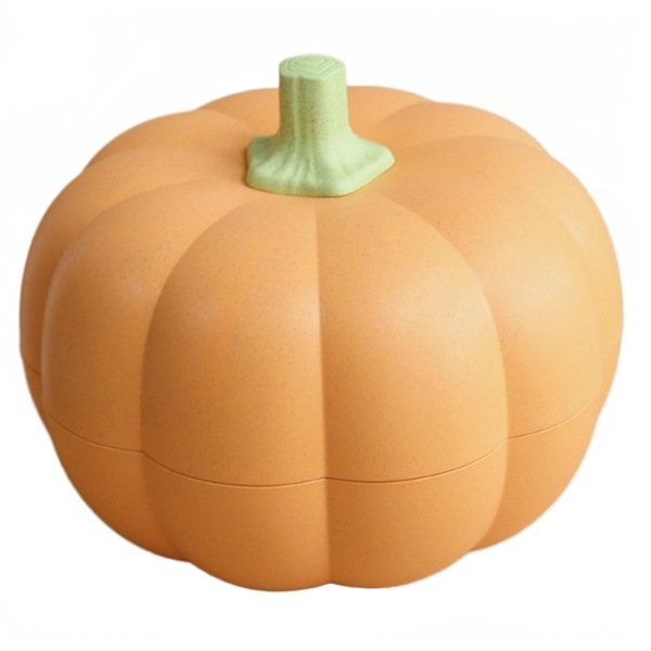Pumpa frukttallrik Kreativ dubbel frukttallrik mellanmålstallrik (stor gul pumpa)