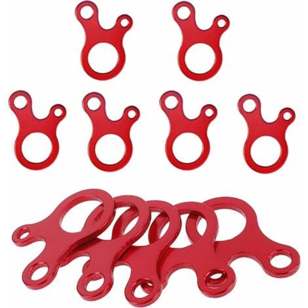 12-pack 3-håls linspännare av aluminiumlegering för utomhustältvandring Camping picknick Fonepro