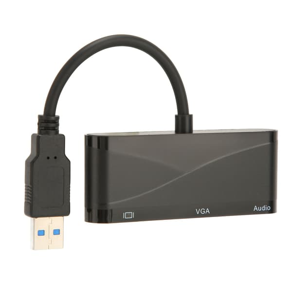 USB-HDMi 2-in-1 Musta 1080P 60HZ 5Gbps USB 3.0 - VGA-sovitin Kokouksiin ja viihteeseen
