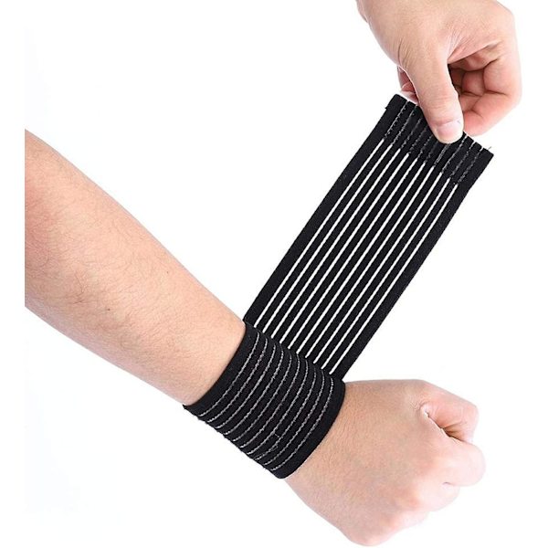 Handleds elastiska nylon justerbara handledsbandage för tyngdlyftning, crosstraining, träning, gym, tyngdlyftning, bodybuilding stöd för män och kvinnor