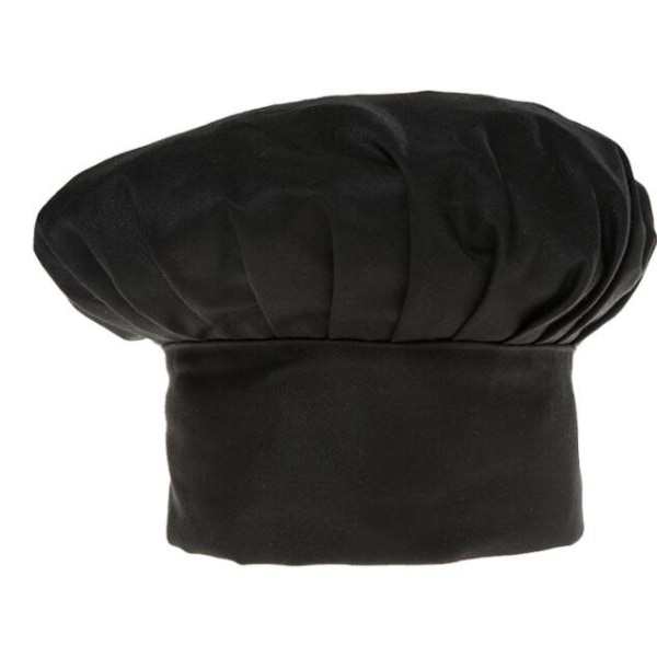 Keittiöhotellin keittiömestarin hattu (musta)