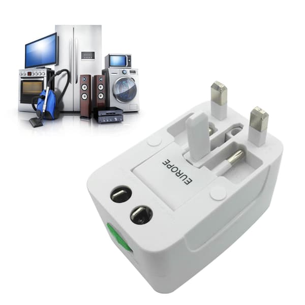 Verdensreise Strømpluggadapter Bærbar Multifunksjonell 4 i 1 US UK EU Pluggadapter Konverter