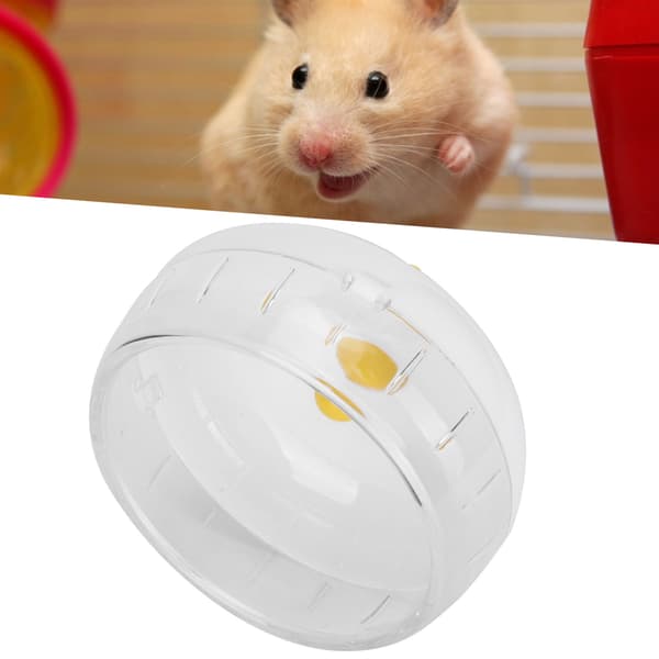 Tyst Hamster Träningshjul Litet Husdjur Plast Löpleksak Vit 14cm 5.5in
