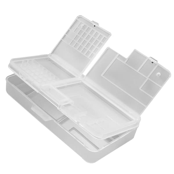Skruv Organizer Vit Transparent Rektangulär Stark PP Låsdesign Hårdvaru Organizer för Reparationsverktyg Komponent Transparent Låda