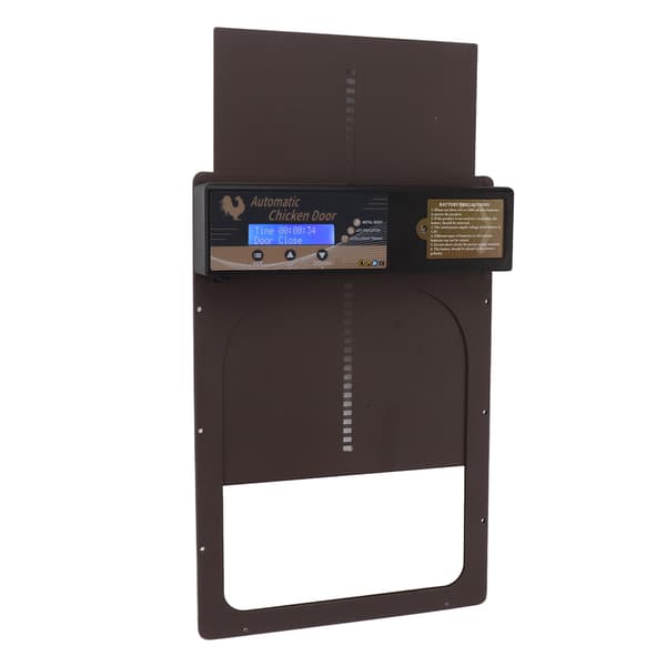 Automatisk IP45 Vanntett Programmerbar Kyllingburdør Timer i Aluminium 100‑240V Brun AU Plugg