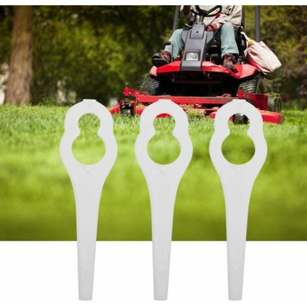 Gräsklipparblad, plast Gräsklipparblad Delar 8,3 cm 60 st Vit