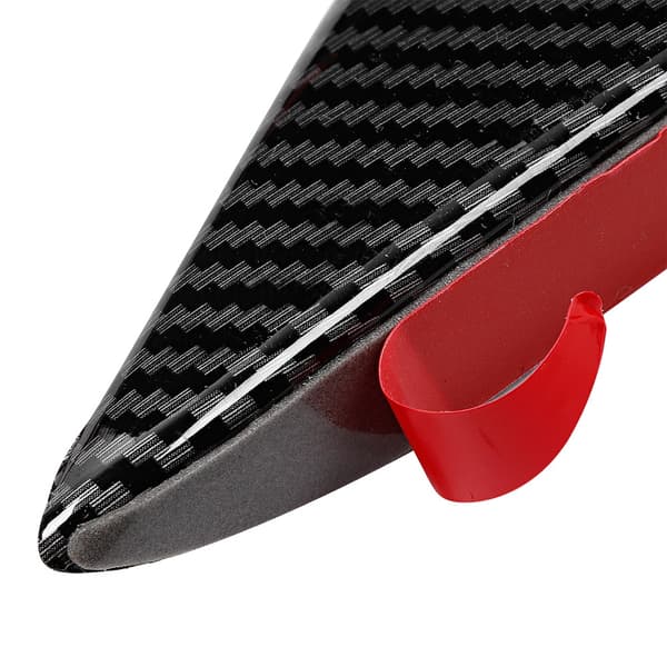 4 stk/sett Universal Karbonfiber Stil Bil Frontfanger Canards Splitter Finner Deflektor