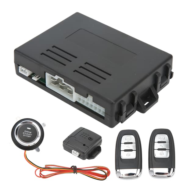 12V Nyckellöst Startsystem Enknappsstart Stöldskydd Fjärrkontroll Centrallåssats för Bilar