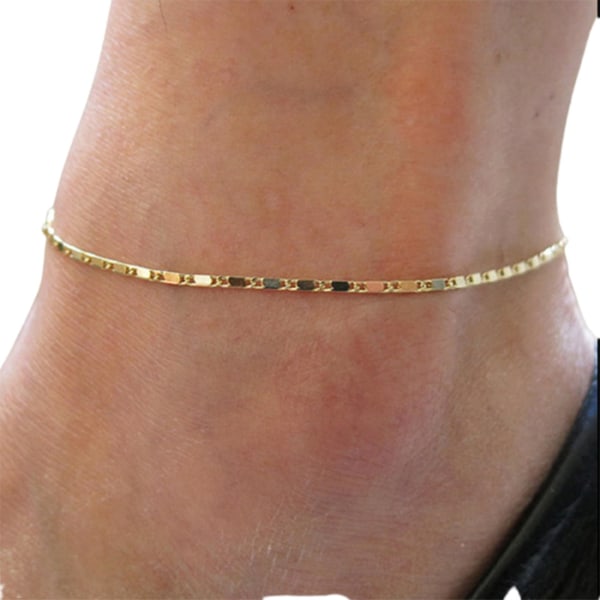 Slim ankel armband plätering ankel kedja för kvinnor flickor smycken gåva en one size 29 cm guld Gold