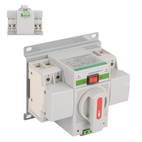220V 63A 2P Mini Dobbelt Strøm Automatisk Overførselsafbryder Afbryder