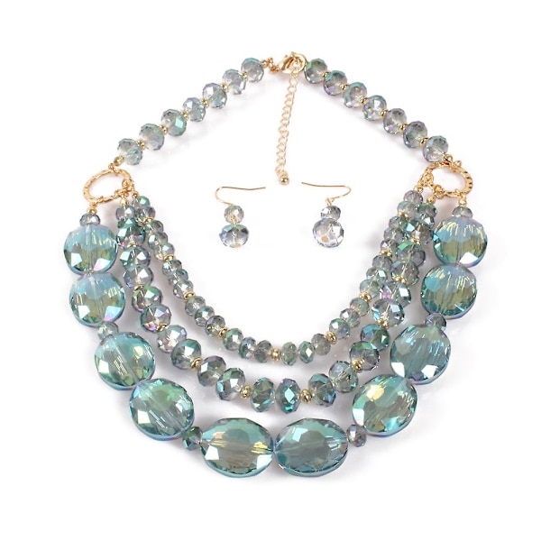 Halskæde Crystal Choker Fashion smykker B1559