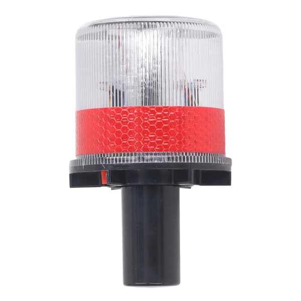 Soldrevet LED Strobe PC Shell Reflekterende Vandtæt Switch Beacon Advarselslys Sikkerheds Strobe