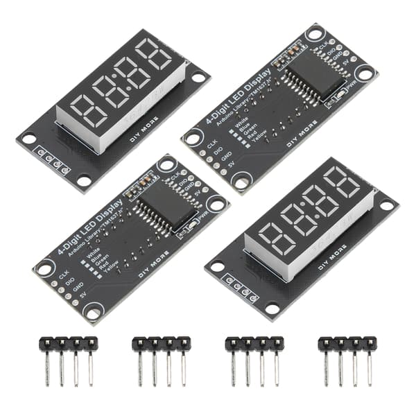 4 Sæt TM1637 Drivchip Digitalt Rør Display Modul 7 Segment 0,36 Tommer Grøn LED MRA110J