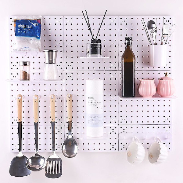 Wall Control Pegboard Rack Horisontal Pegboard - Let at installere Peg Boards L White