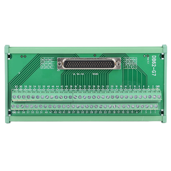 DB62 M7 3-rækket Terminal Block Adapter Breakout Board Modul 60V DC Interface Connector