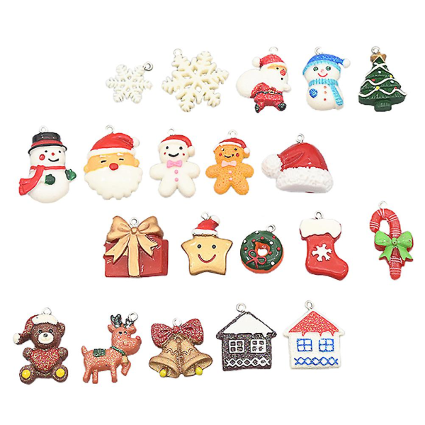 20st julsmycken Berlocker jul miniatyrhänge Xmas Tree Ornament