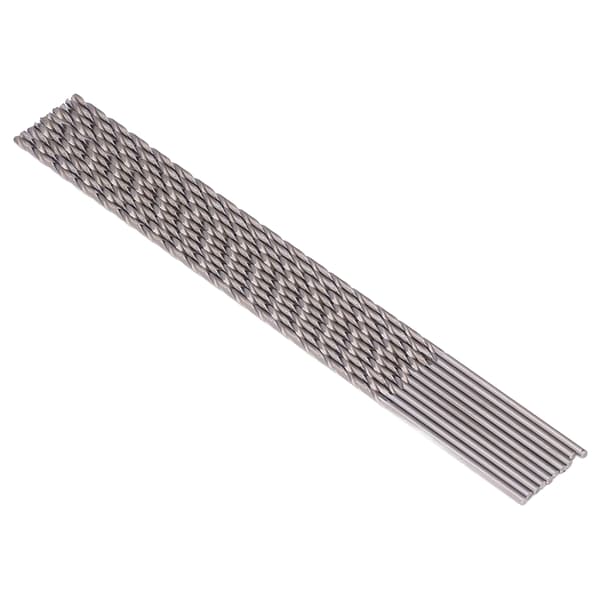 Ekstra lange HSS spiralbor lige rundt skaft 10 stk. 2,5x200 mm