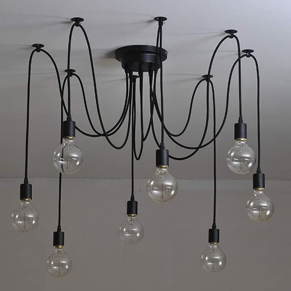 (ekskl. pærer 8 hoveder linje 2 meter) lille edderkop lysekrone multi-head lampe stue skrivebordslampe, til stue,