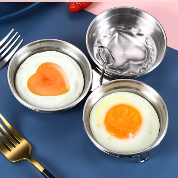 Steam Egg 304 rostfritt stål hjärtformad äggångare ångad form