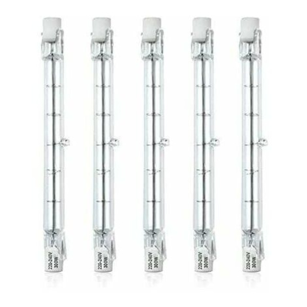 Dimbar R7S 118mm 300W Halogen Pencil Light Bulb AC220-240V 5900lm J118 Linjär Halogen Strålkastare för Landskap, Securi