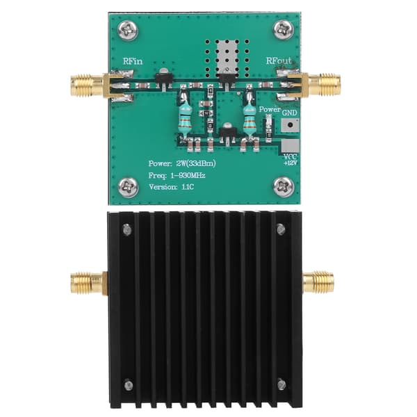 RF Bredbåndsforstærkermodul SMA Hun-stik 1-930MHz 2.0W Elektrisk Tilbehør